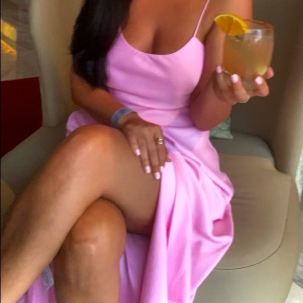 Zara pink satin dress